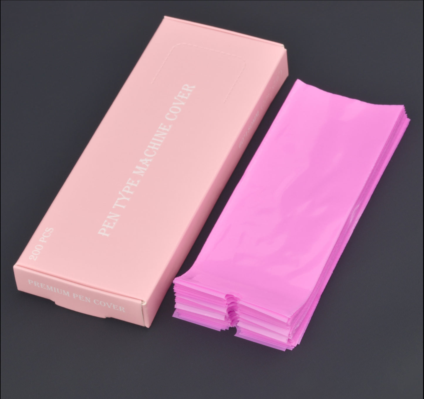 COVERS, XL PLUS, BLACK/PINK, FOR WIRELESS TATTOO PEN, 200 PCS