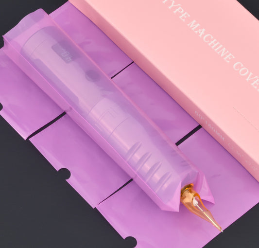 COVERS, XL PLUS, BLACK/PINK, FOR WIRELESS TATTOO PEN, 200 PCS