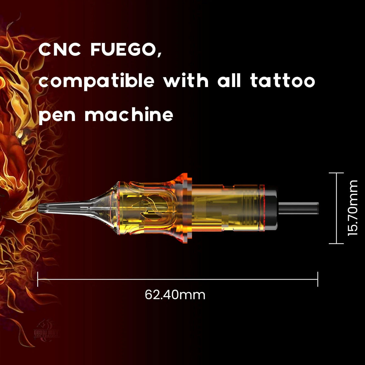 Tattoo needle cartridge with dimensions and compatibility. Zerohoursupply.eu