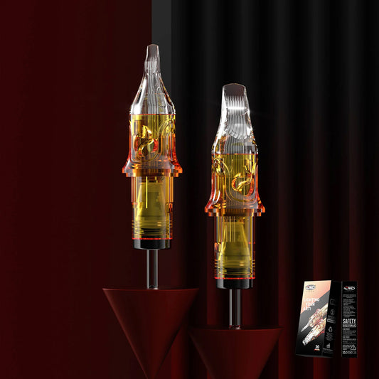 Transparent CNC FUEGO tattoo needle cartridges. Zerohoursupply.eu