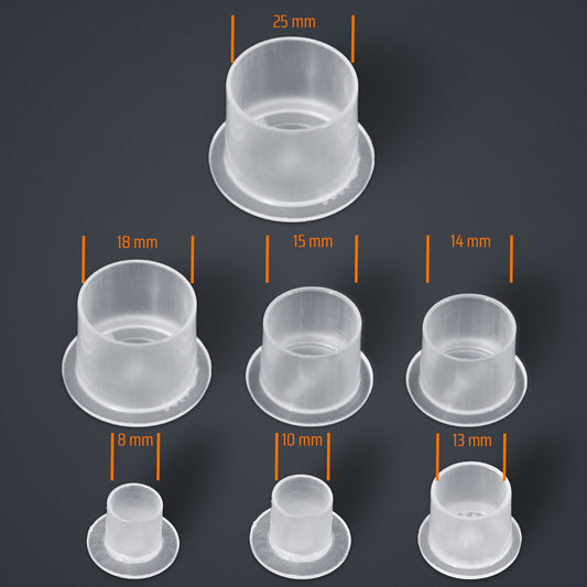 TATTOO INK CUPS DIFFERENT SIZES 100pcs