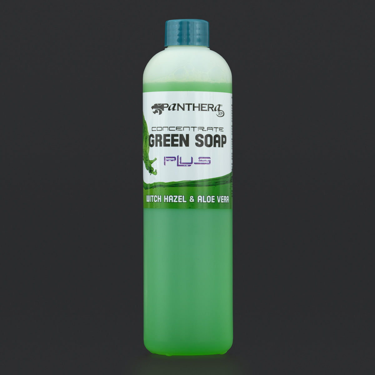 Green soap Panthera plus, 500ml, witch hazel and aloe vera extract, great for tattoo artists, buy now at zerohoursupply.eu