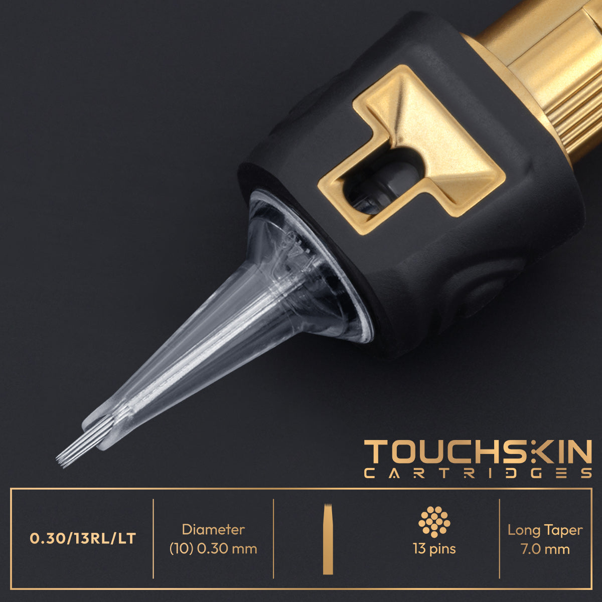 NEW Touchskin gold tattoo needle cartridges buy from zerohoursupply.eu
