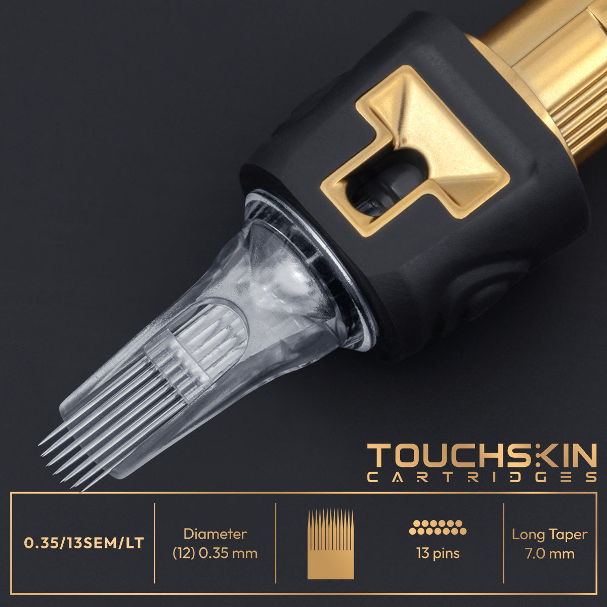 TOUCHSKIN GOLD, NEEDLE CARTRIDGES, SEM/LT, 0.35 MM