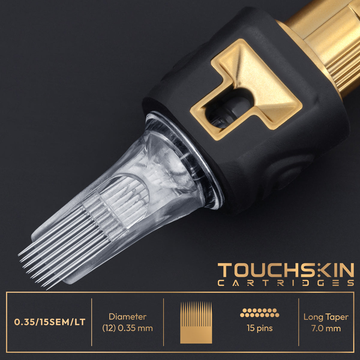 TOUCHSKIN GOLD, NEEDLE CARTRIDGES, SEM/LT, 0.35 MM