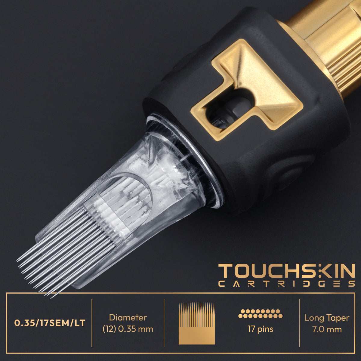 TOUCHSKIN GOLD, NEEDLE CARTRIDGES, SEM/LT, 0.35 MM