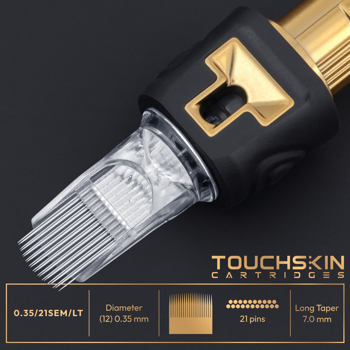 TOUCHSKIN GOLD, NEEDLE CARTRIDGES, SEM/LT, 0.35 MM