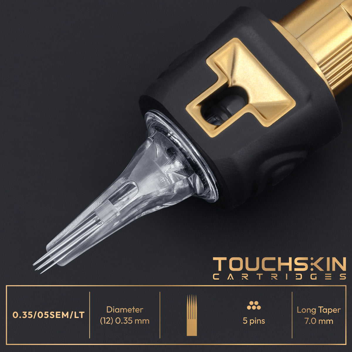 TOUCHSKIN GOLD, NEEDLE CARTRIDGES, SEM/LT, 0.35 MM