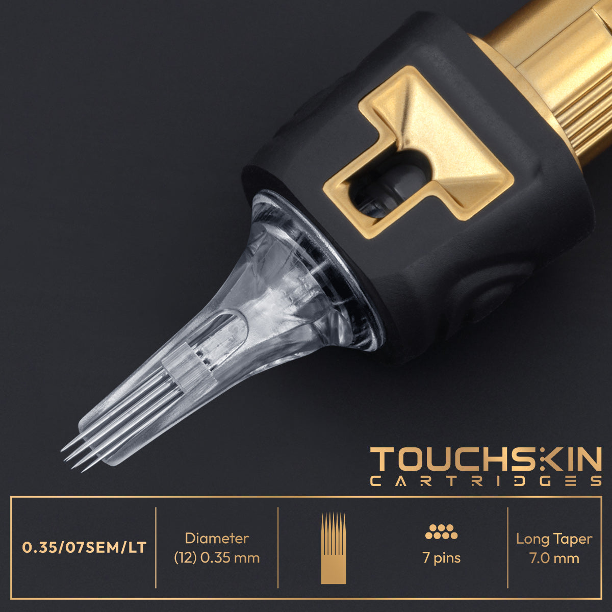TOUCHSKIN GOLD, NEEDLE CARTRIDGES, SEM/LT, 0.35 MM