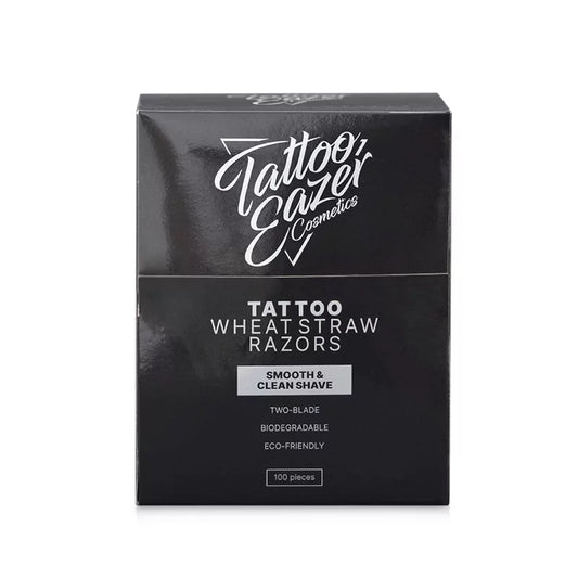 Tattoo Eazer two bladed wheat straw razors , eco-friendly, biodegradable 